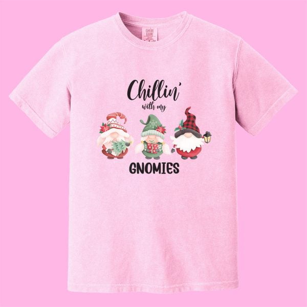 Chillin-With-Gnomies-Christmas-Shirt,-Funny-Christmas-Holiday-Shirt-1