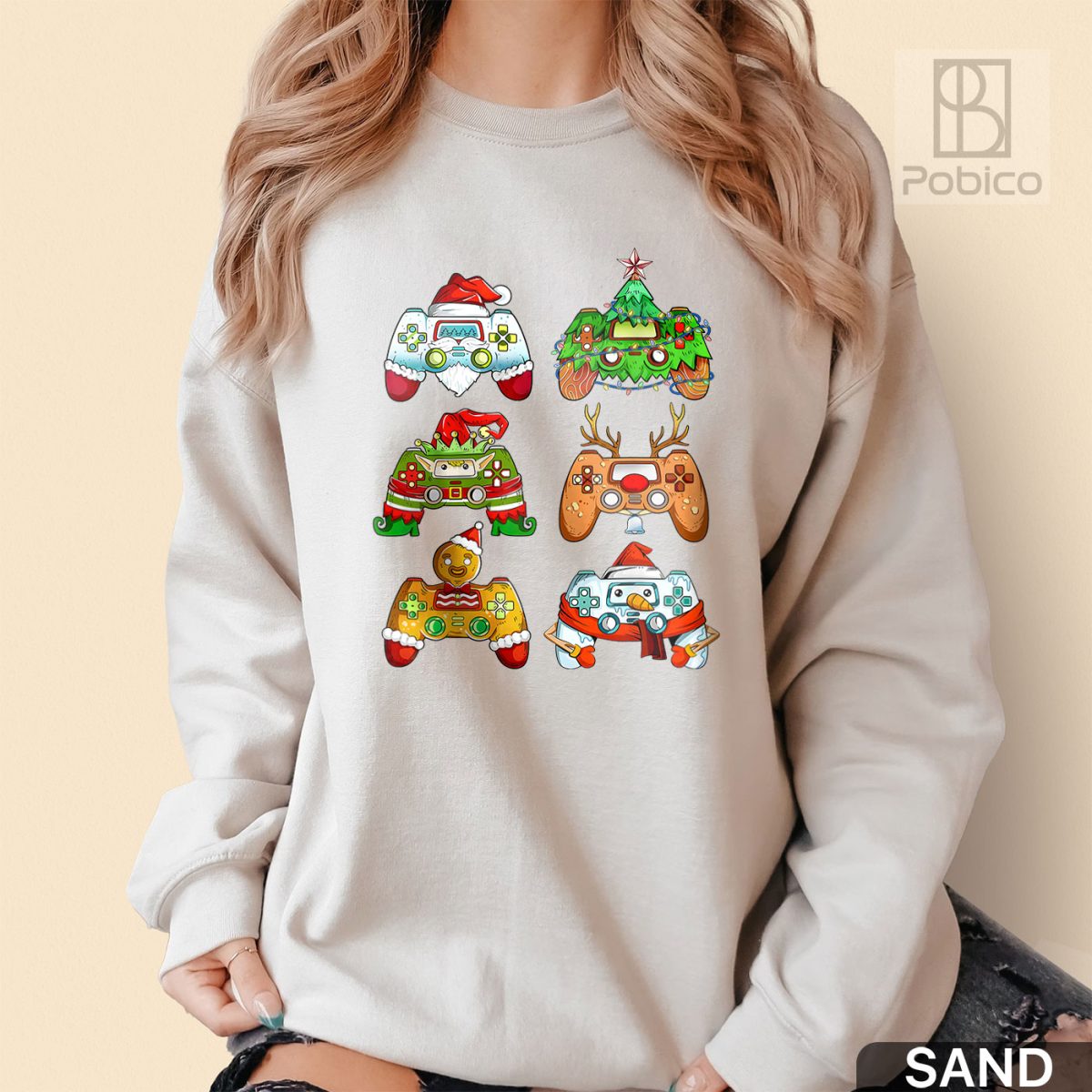 Christmas-Santa-Elf-Gaming-Controllers-Snowman-Shirt-4