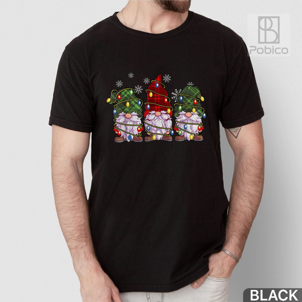 Christmas-Three-Gnomes-Shirt,-Buffalo-Plaid-Christmas-Shirt-3