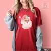 Cute-Pink-Santa-Christmas-Shirt,-Vintage-Christmas-Holiday-Shirt-3