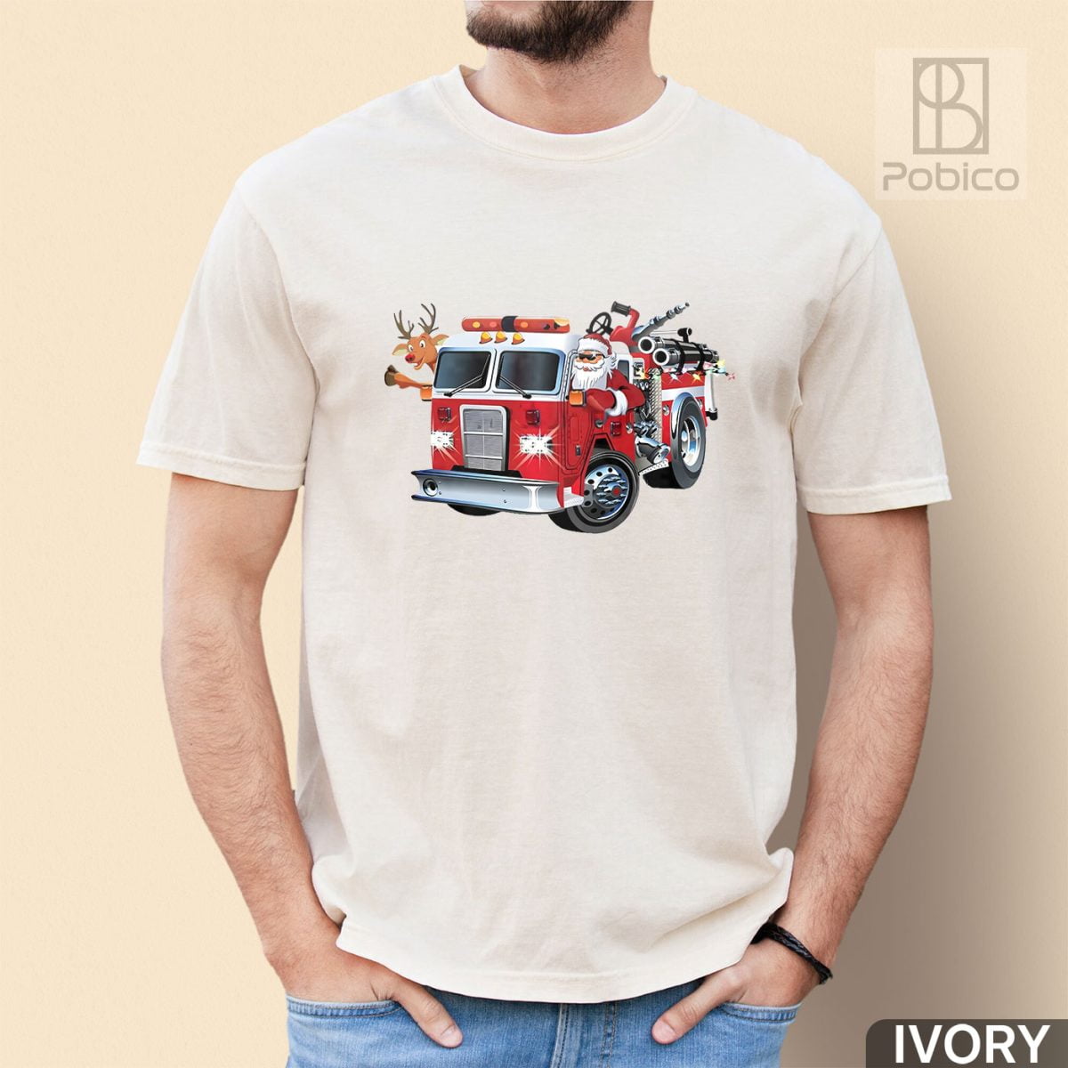 Fireman-Santa-T-Shirt,-Santa-Shirt,-Xmas-Fireman-Shirt-3