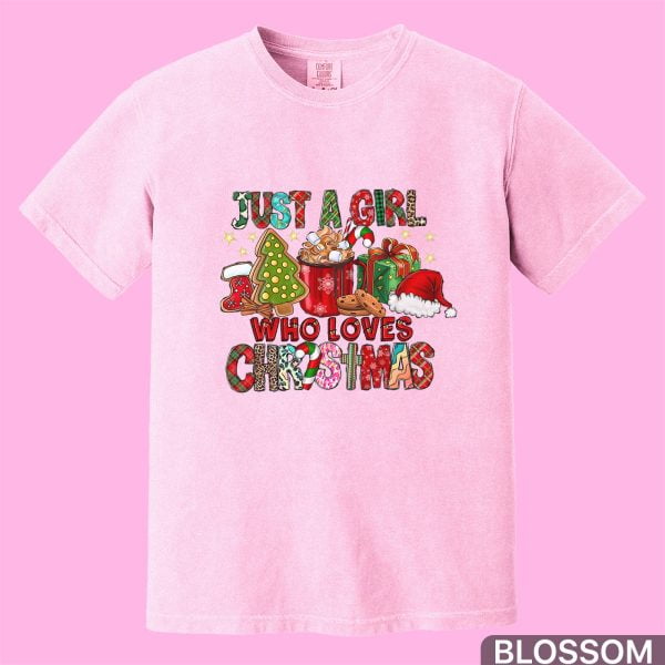 Just-A-Girl-Who-Loves-Christmas-Shirt-1