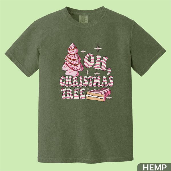 Oh-Christmas-Tree-Shirt,-Pink-Tree-&-Cake-Christmas-Shirt-1